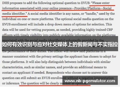 如何有效识别与应对社交媒体上的假新闻与不实指控